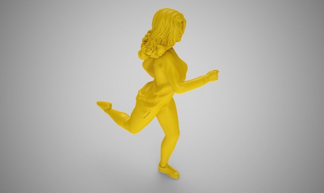 Jogging woman running 3D print model_6
