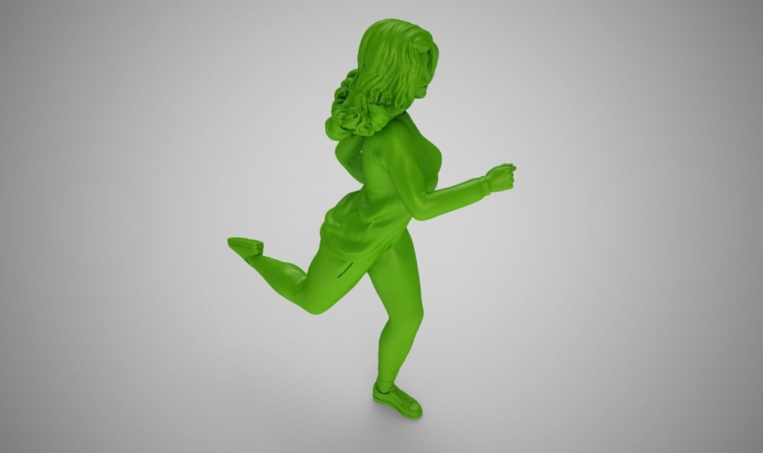 Jogging woman running 3D print model_5