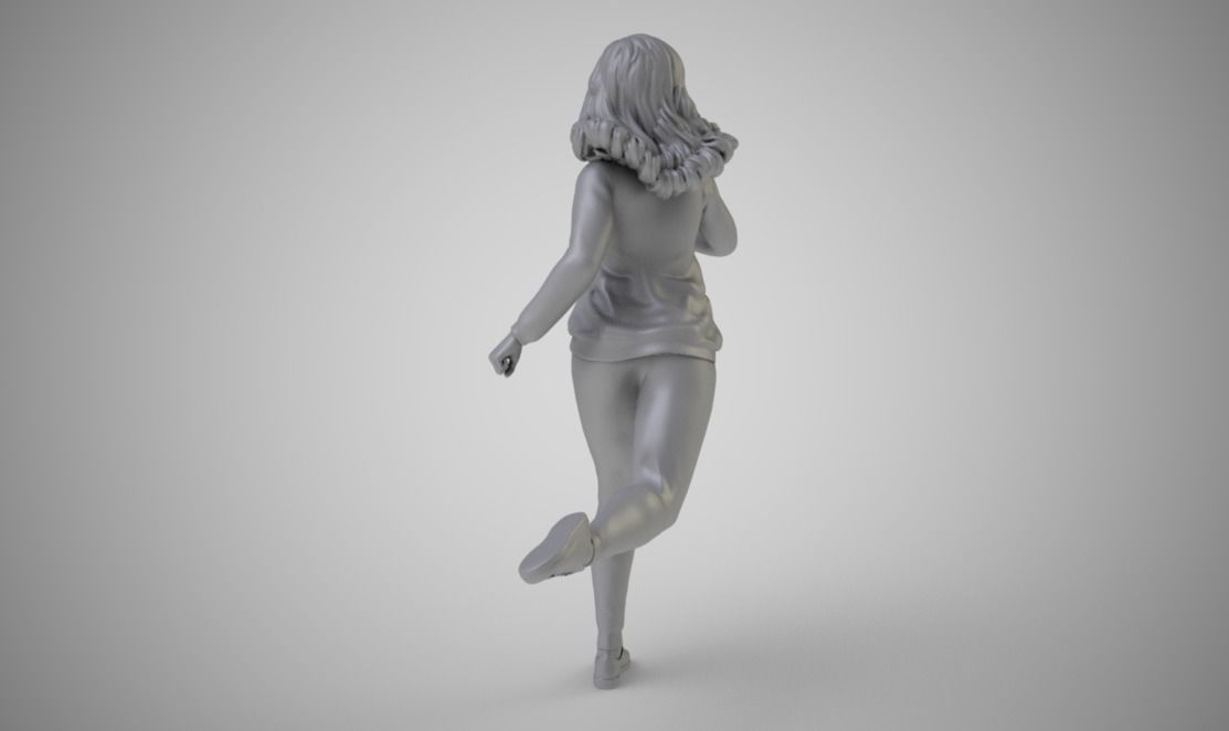 Jogging woman running 3D print model_3