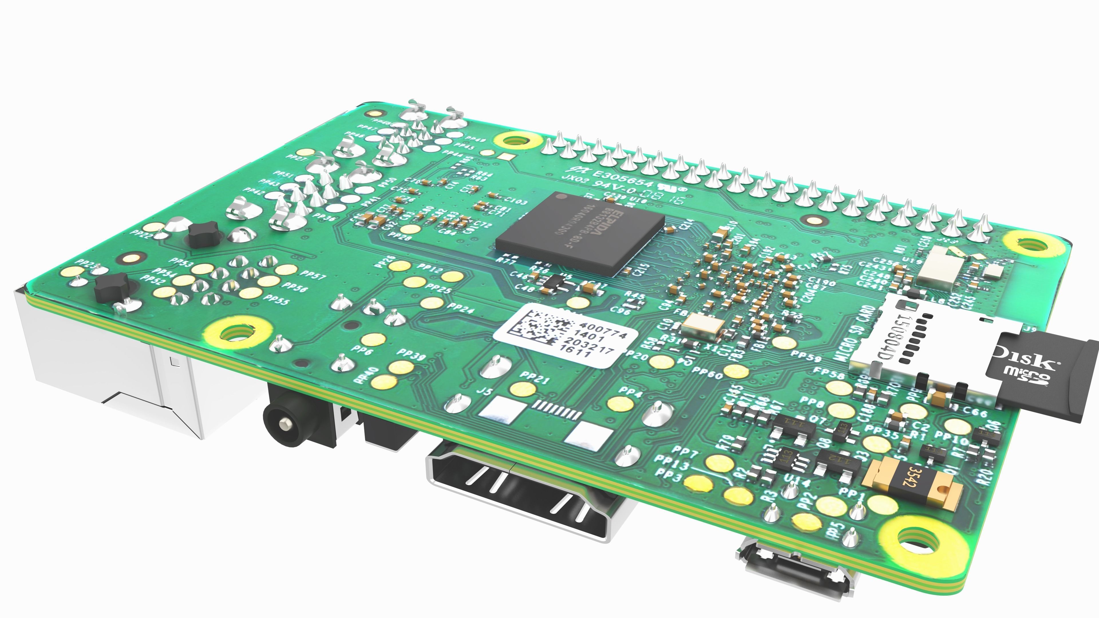 raspberry pi 3D model_2