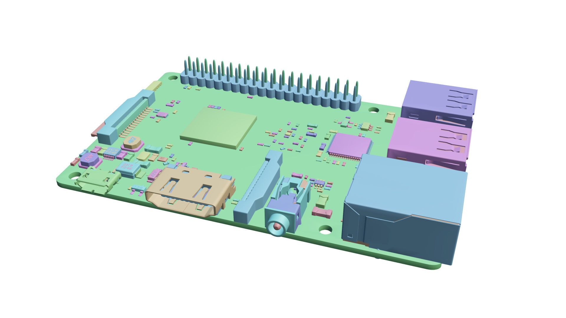 raspberry pi 3D model_8