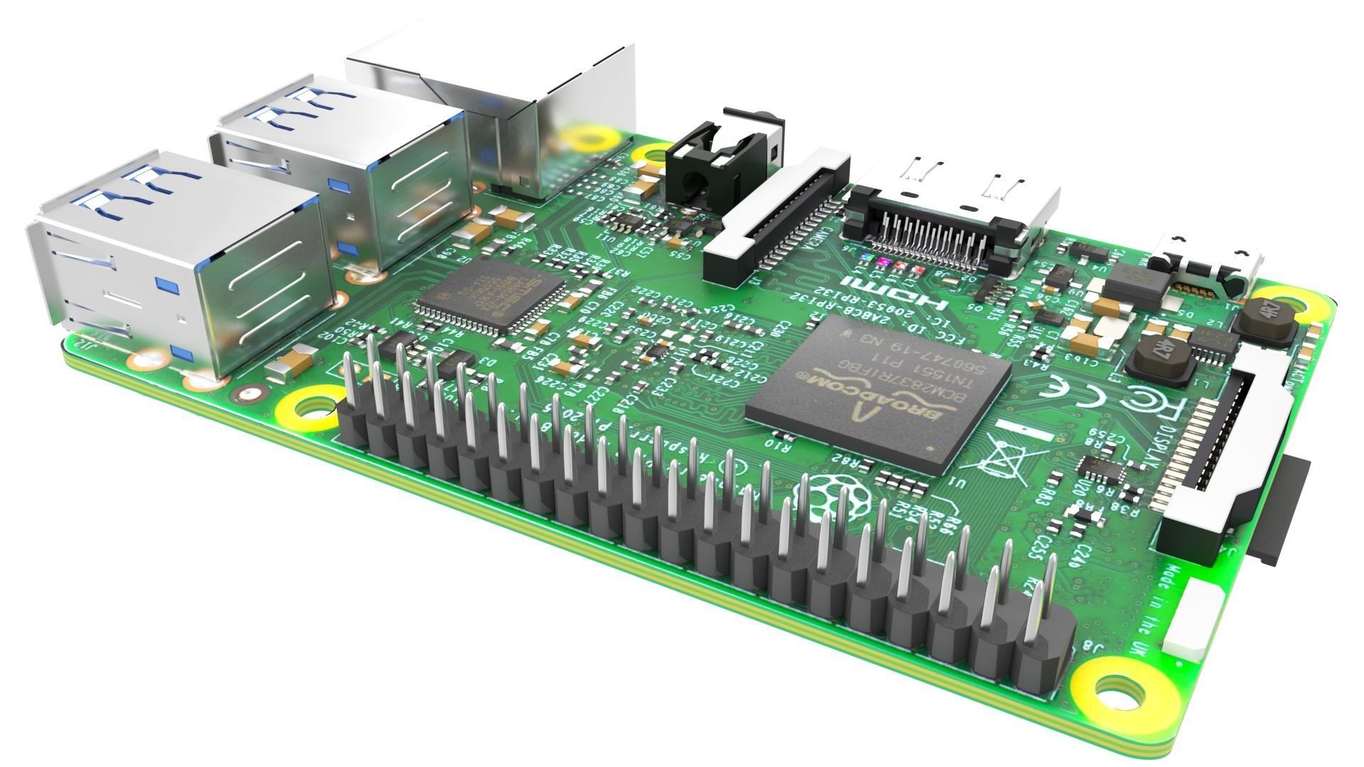 raspberry pi 3D model_3