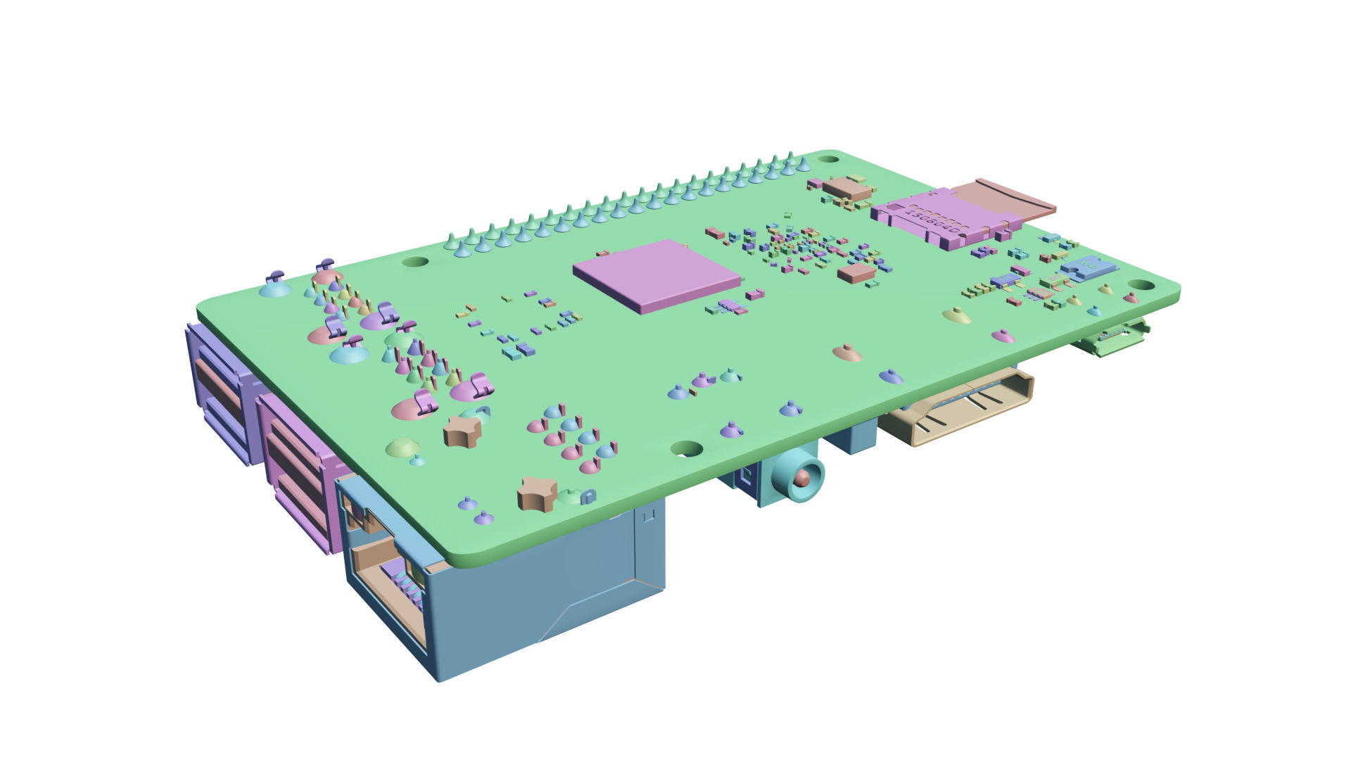 raspberry pi 3D model_10