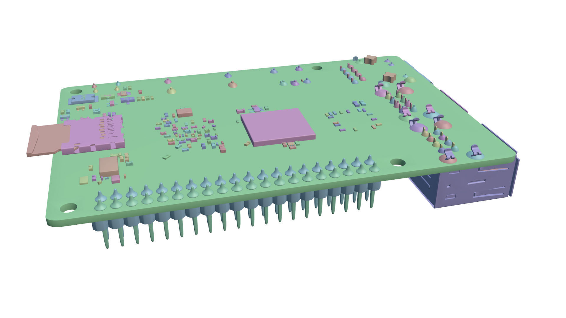 raspberry pi 3D model_9