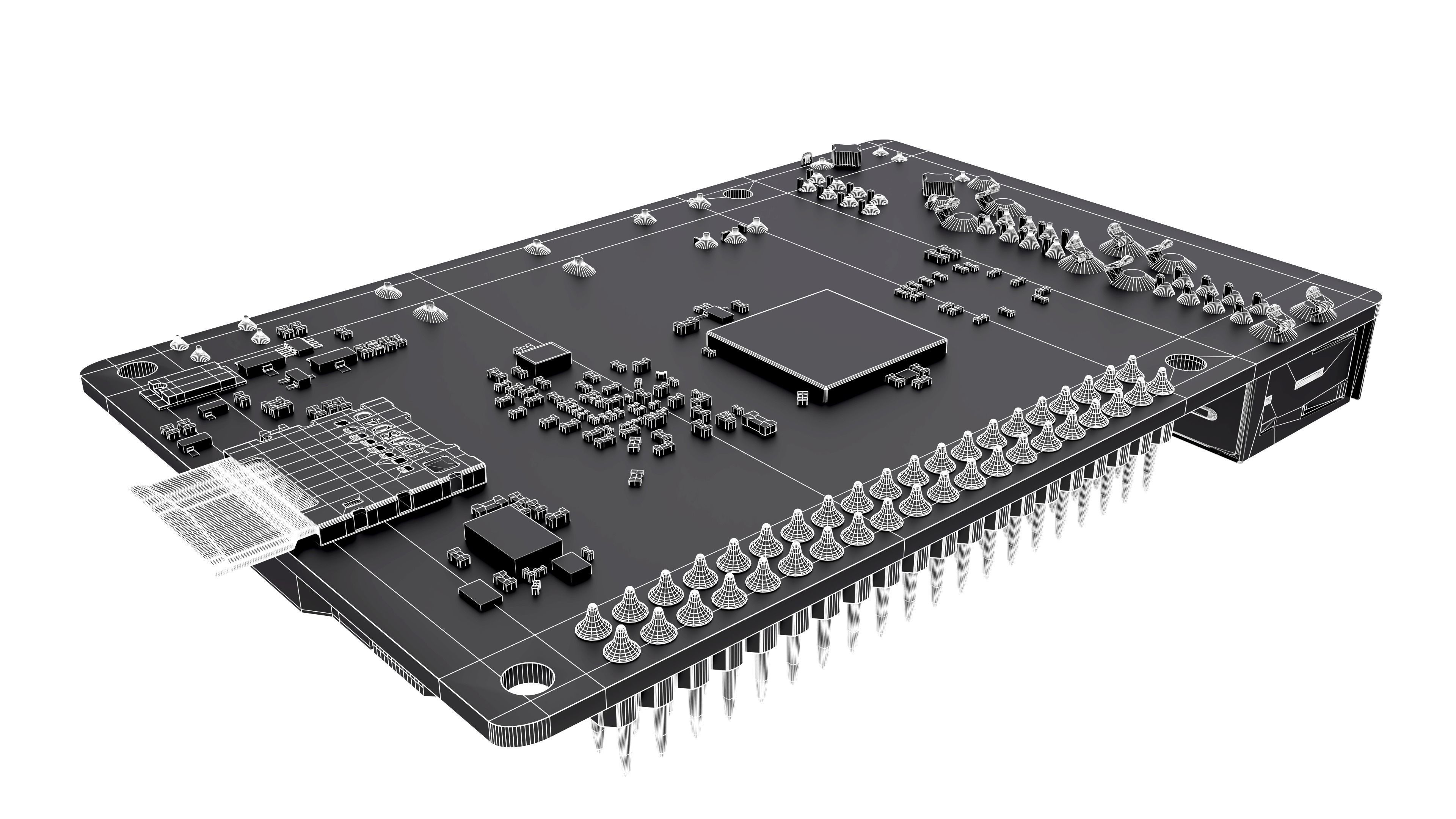 raspberry pi 3D model_4