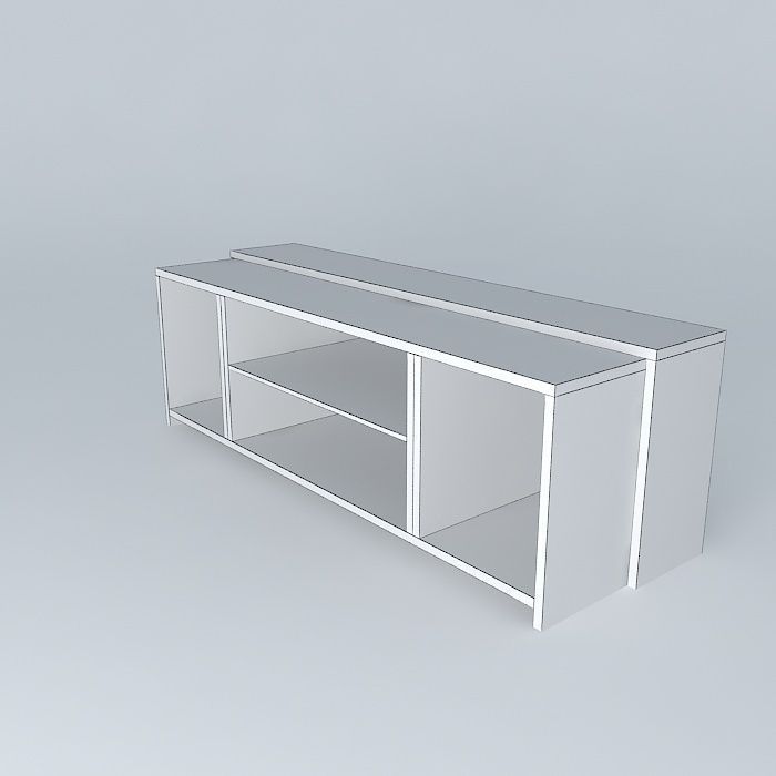 tv stand Free 3D model_3