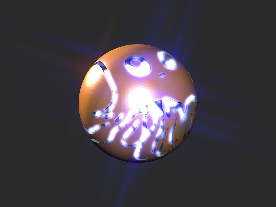 Jelly fish ball toy 3D print model_3