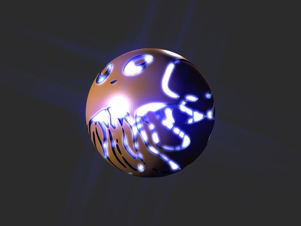 Jelly fish ball toy 3D print model_9
