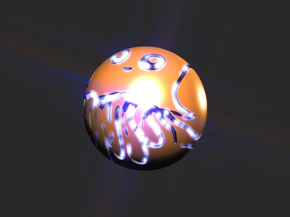 Jelly fish ball toy 3D print model_1