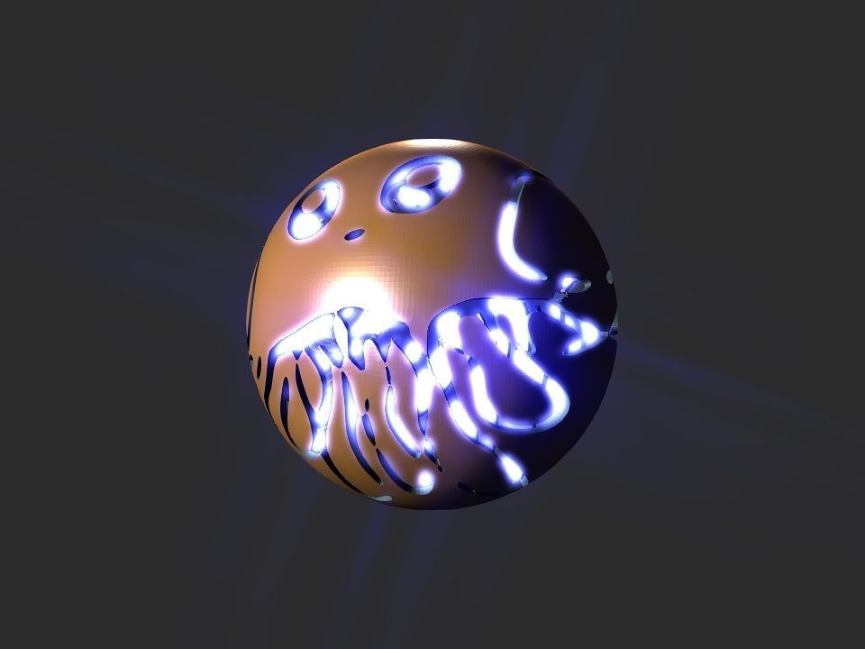 Jelly fish ball toy 3D print model_8
