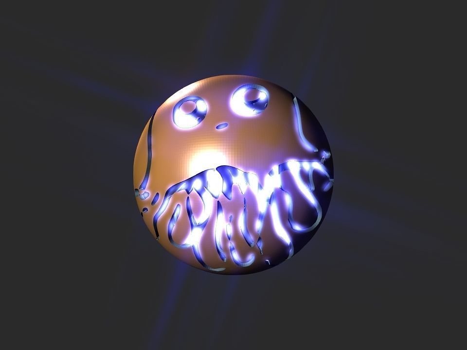 Jelly fish ball toy 3D print model_6
