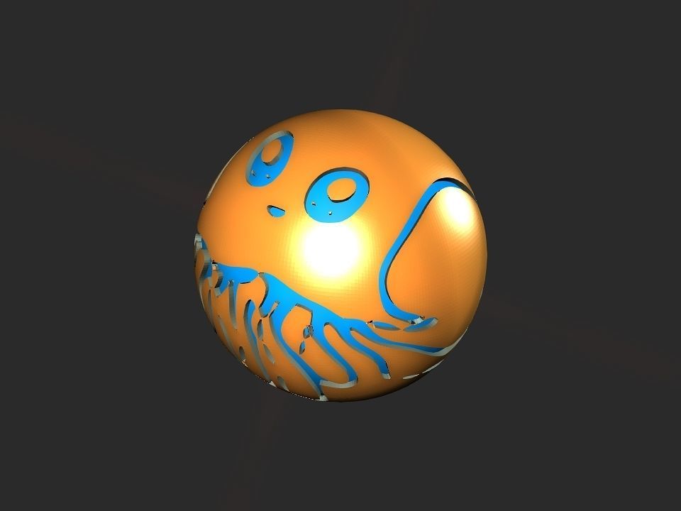 Jelly fish ball toy 3D print model_39