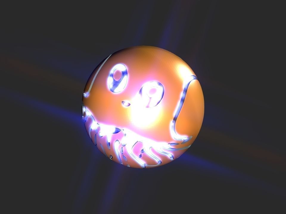 Jelly fish ball toy 3D print model_27