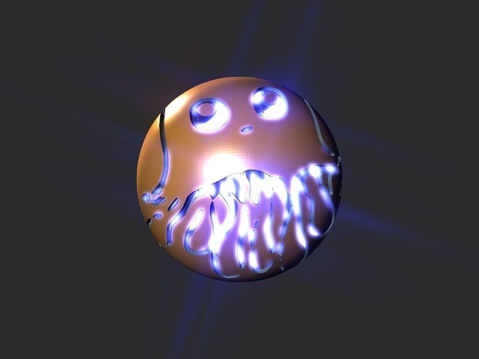 Jelly fish ball toy 3D print model_5
