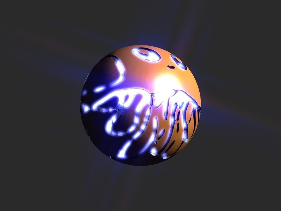 Jelly fish ball toy 3D print model_17