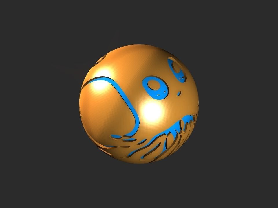 Jelly fish ball toy 3D print model_44