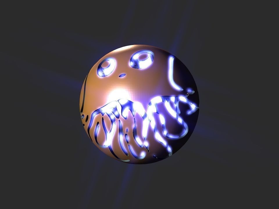 Jelly fish ball toy 3D print model_7