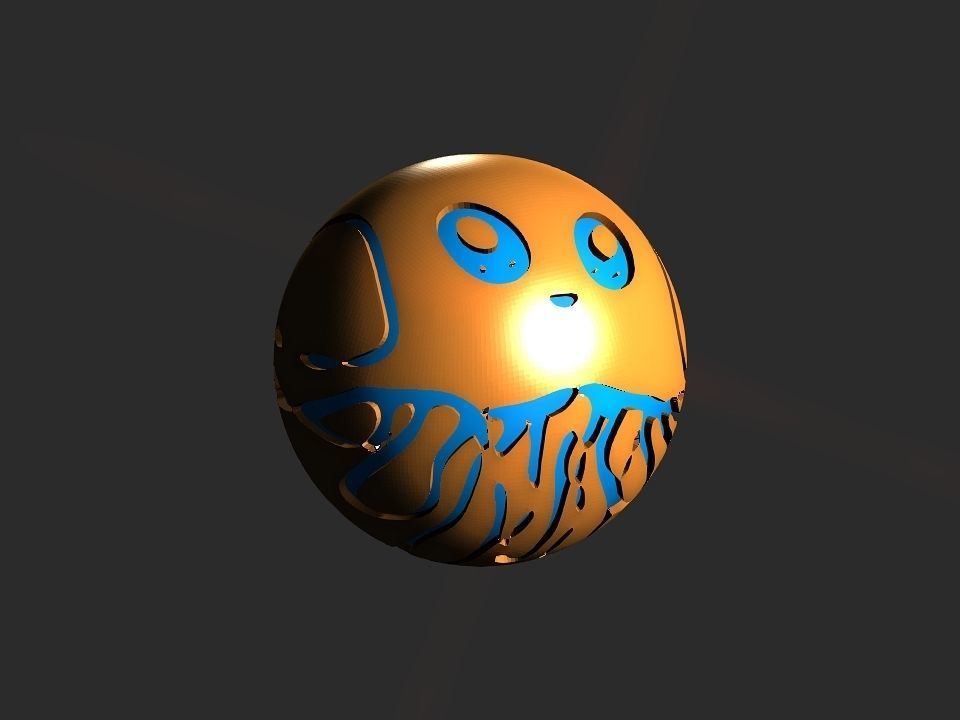 Jelly fish ball toy 3D print model_54