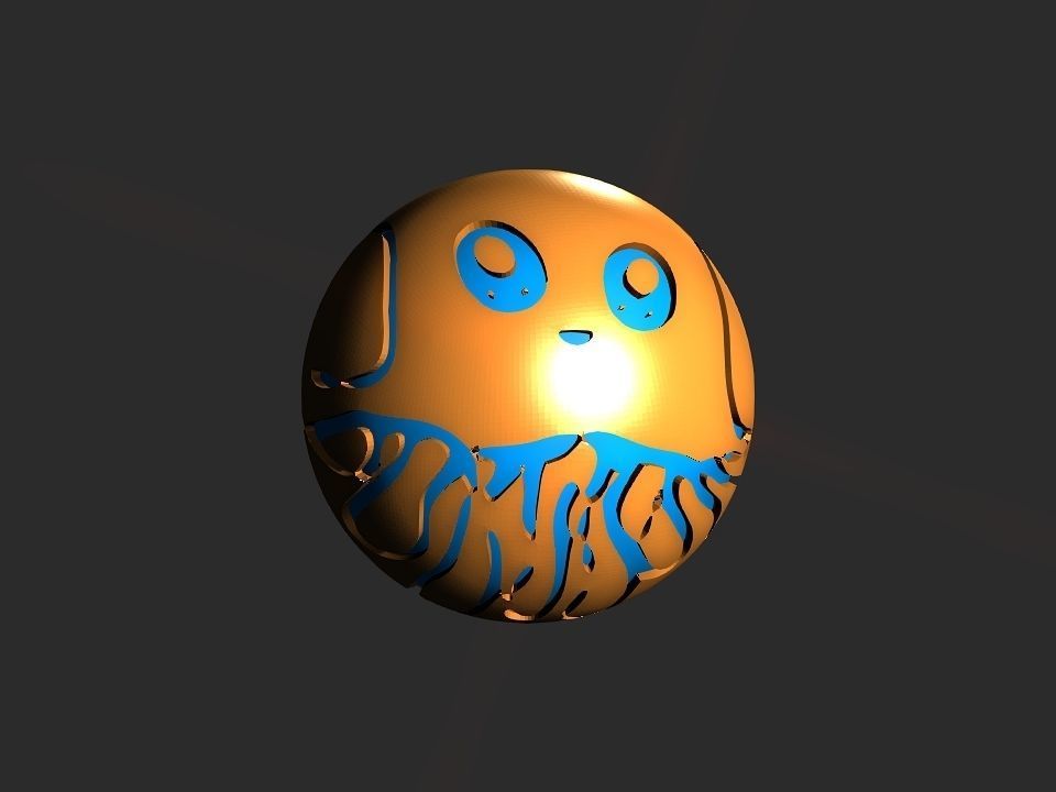 Jelly fish ball toy 3D print model_55
