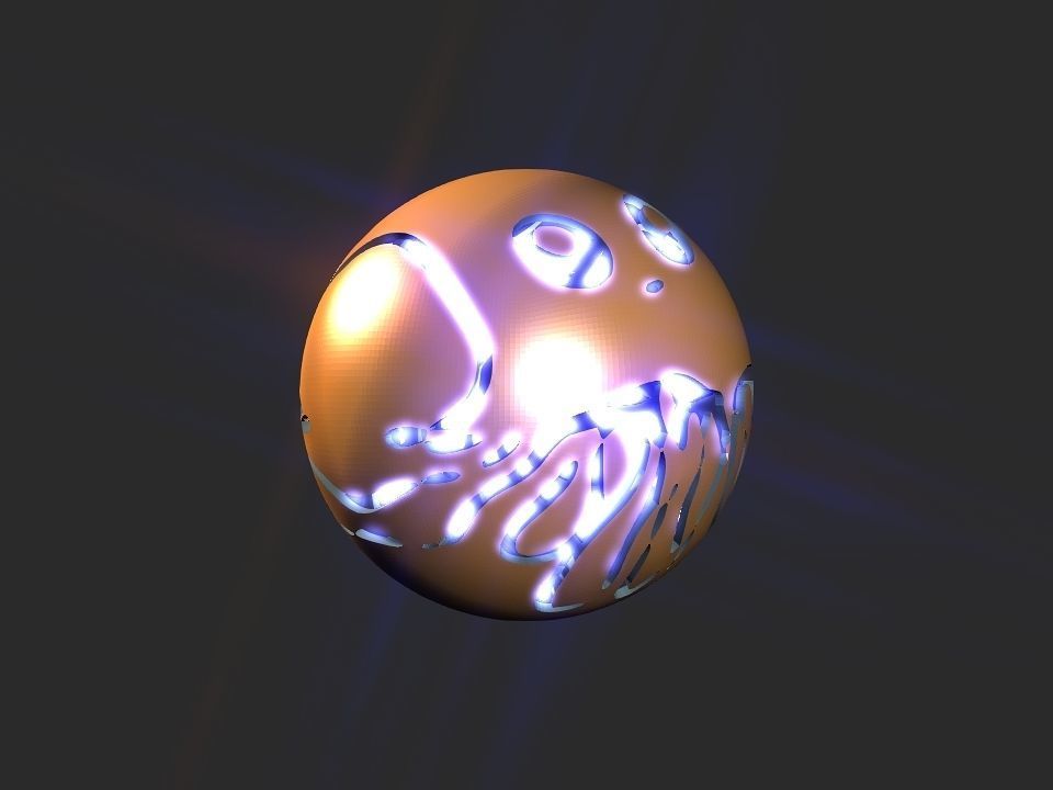 Jelly fish ball toy 3D print model_2