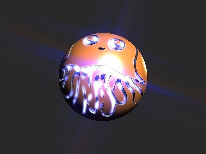 Jelly fish ball toy 3D print model