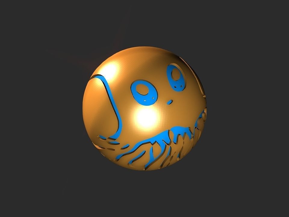 Jelly fish ball toy 3D print model_46