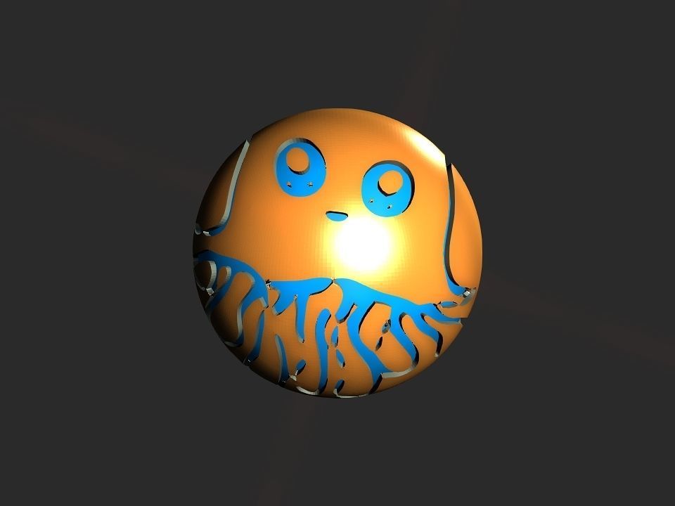 Jelly fish ball toy 3D print model_38