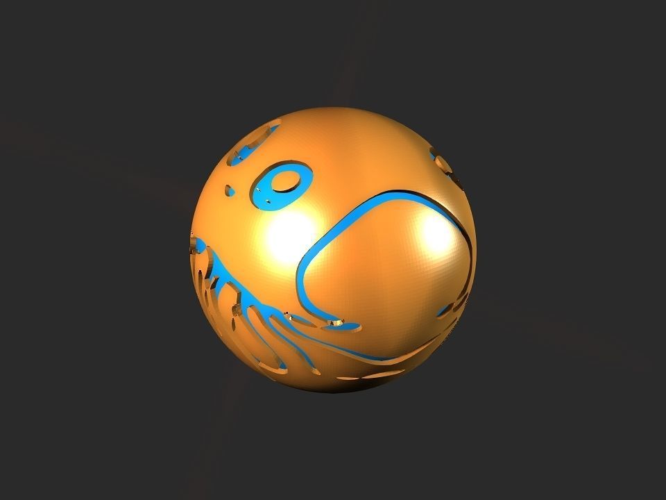 Jelly fish ball toy 3D print model_41