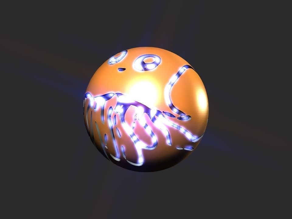 Jelly fish ball toy 3D print model_12