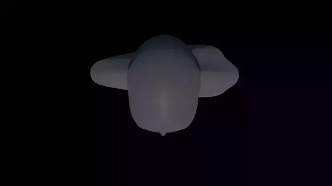 Simple Face  Low-poly 3D model