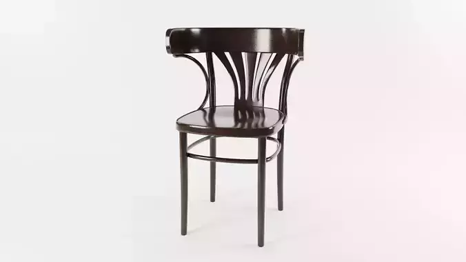 VINTAGE DARK BROWN COATED THONET STYLE CHAIR