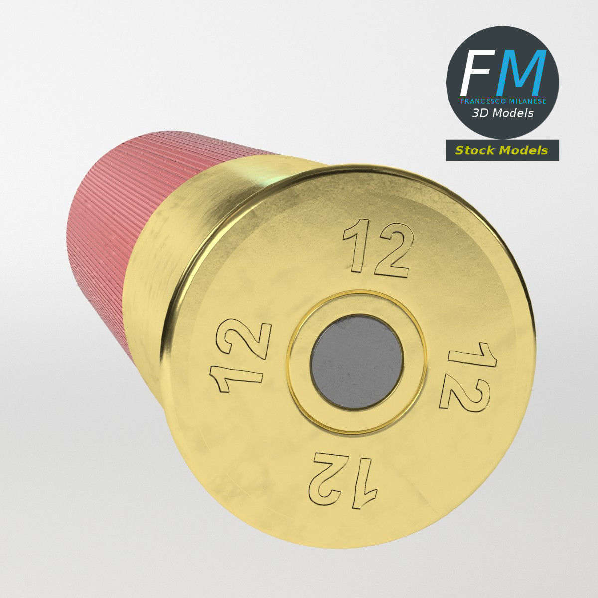 Shotgun shell cartridge 3D model_5