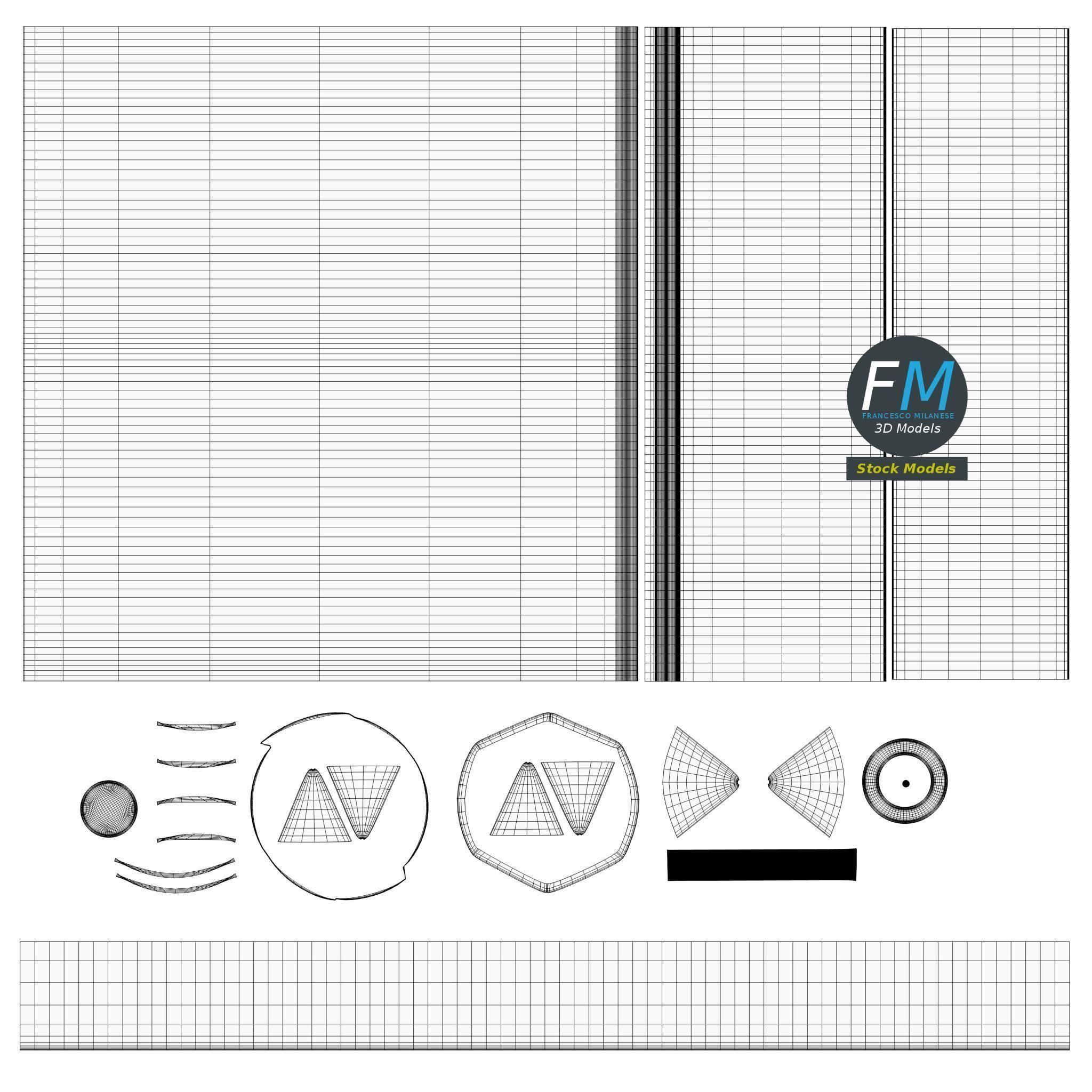 Shotgun shell cartridge 3D model_11