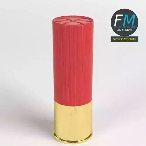 Shotgun shell cartridge 3D model Shotgun shell cartridge 3D model