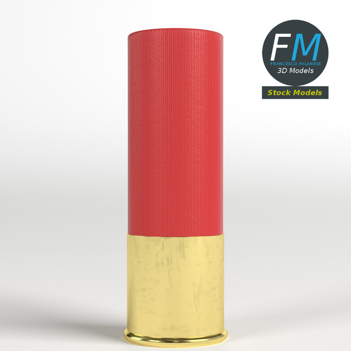 Shotgun shell cartridge 3D model_3