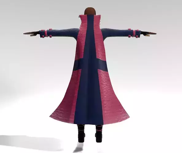 The female version of Dr Strange or  Witch Low-poly 3D model