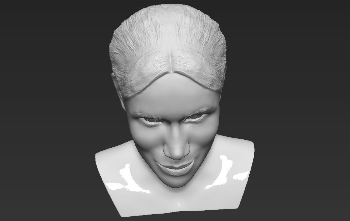 Meghan Markle bust 3D printing ready stl obj formats 3D print model_12