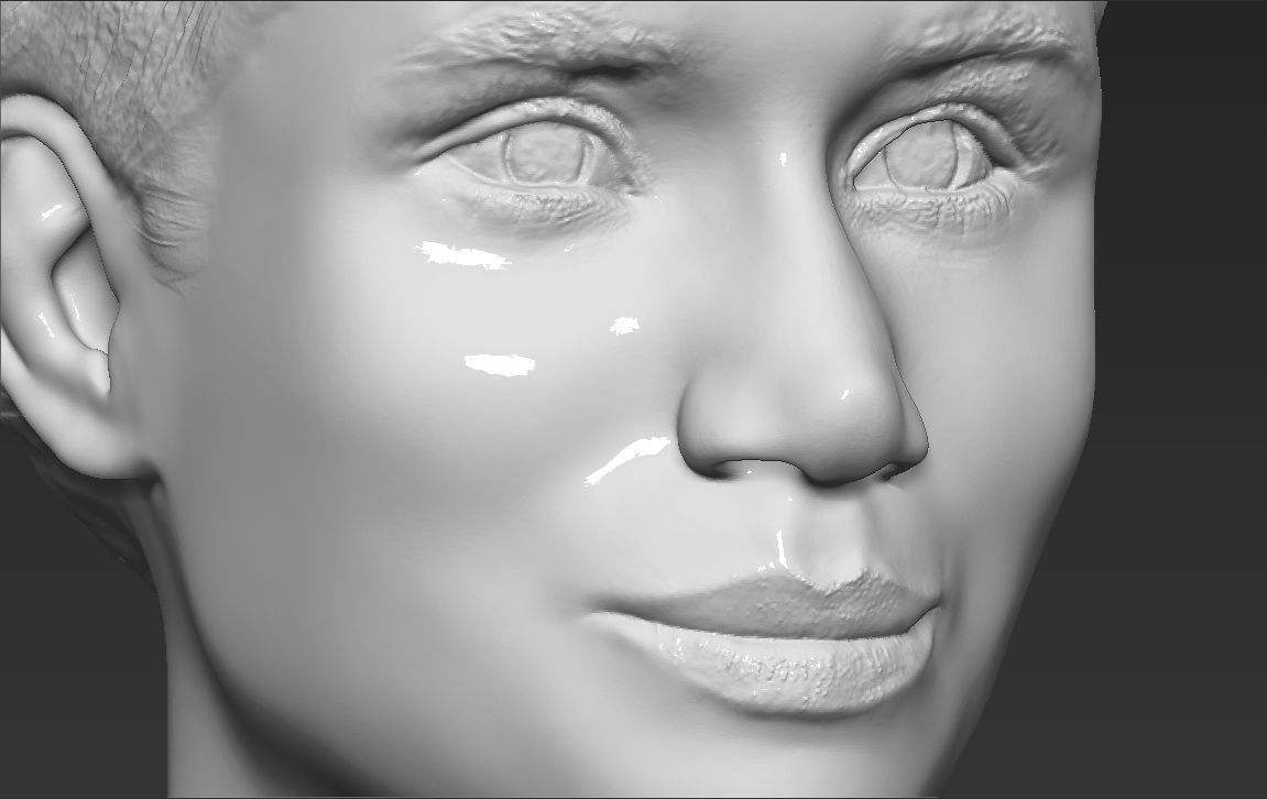 Meghan Markle bust 3D printing ready stl obj formats 3D print model_17
