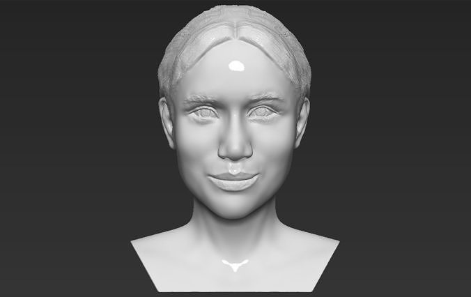 Meghan Markle bust 3D printing ready stl obj formats 3D print model