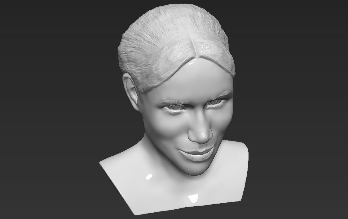 Meghan Markle bust 3D printing ready stl obj formats 3D print model_10