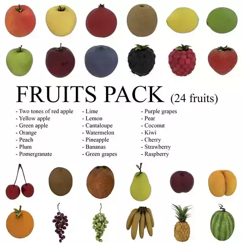 Fruits Pack - 24 fruits