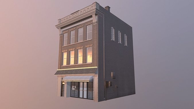 City Building Low-poly 3D model 3