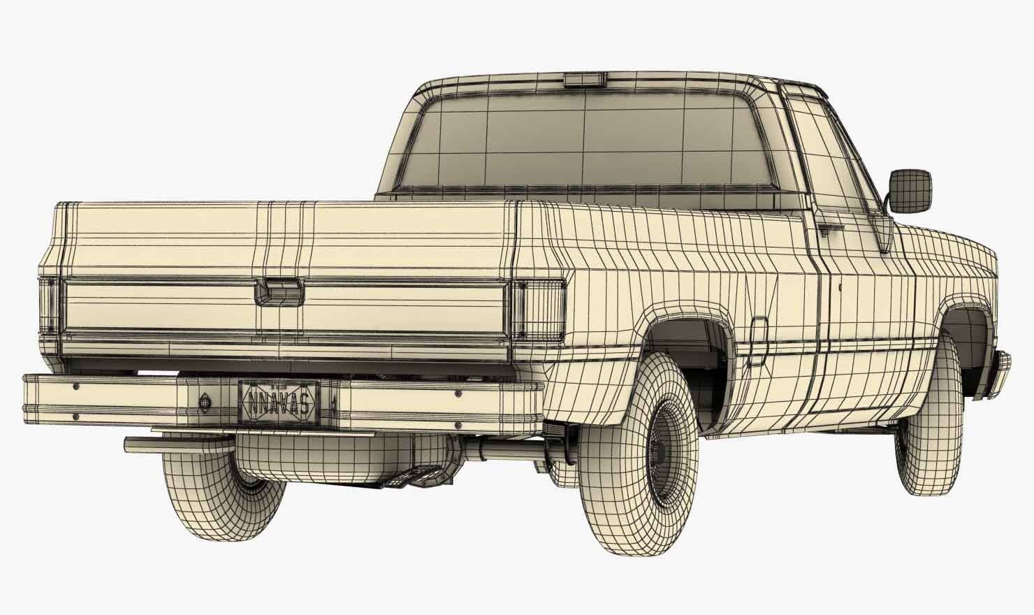 GENERIC PICKUP TRUCK 3 3D model_20