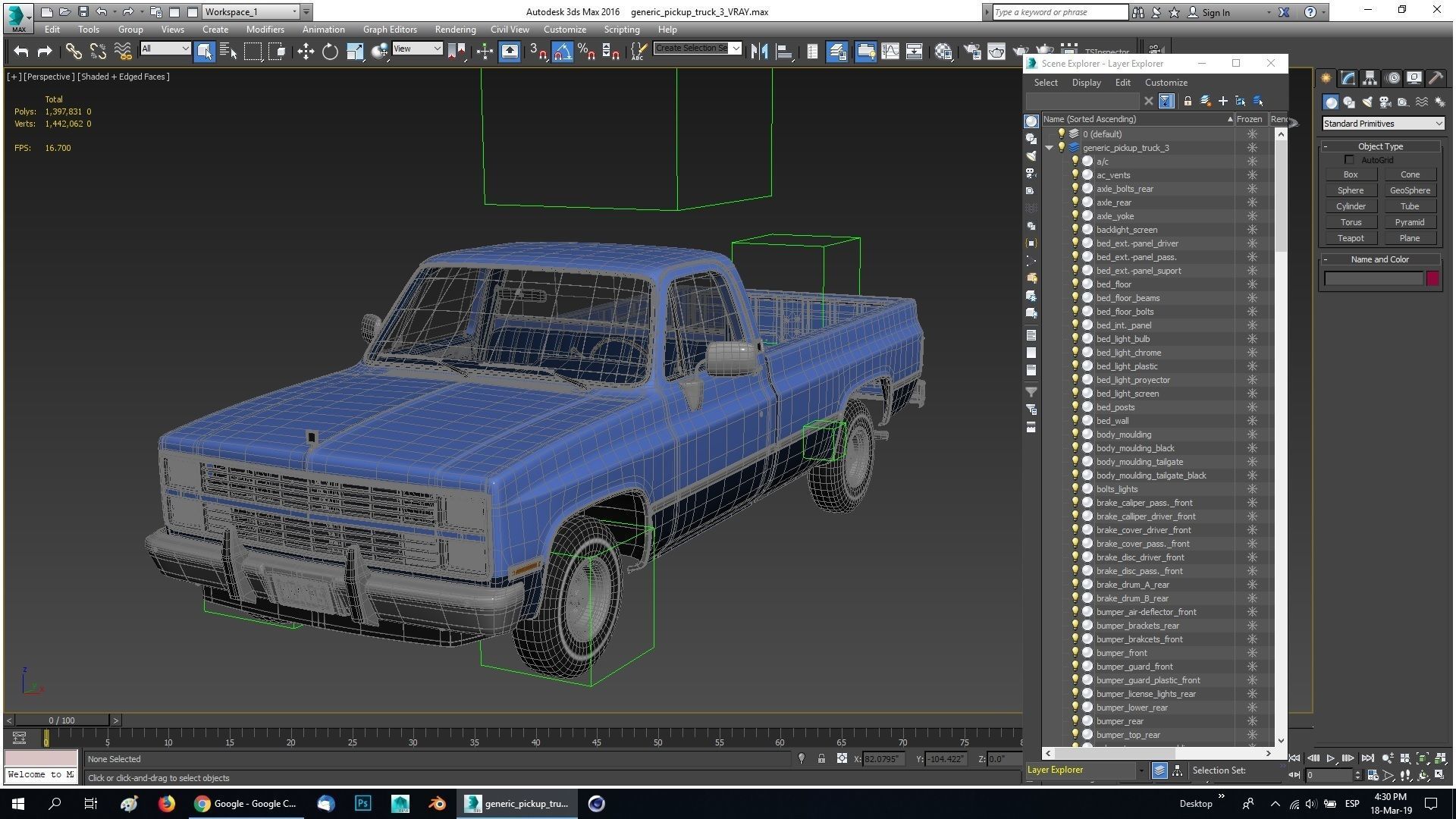 GENERIC PICKUP TRUCK 3 3D model_26