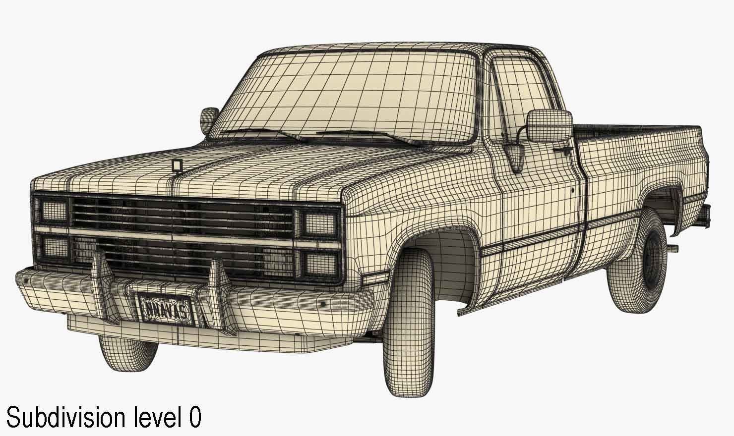 GENERIC PICKUP TRUCK 3 3D model_19