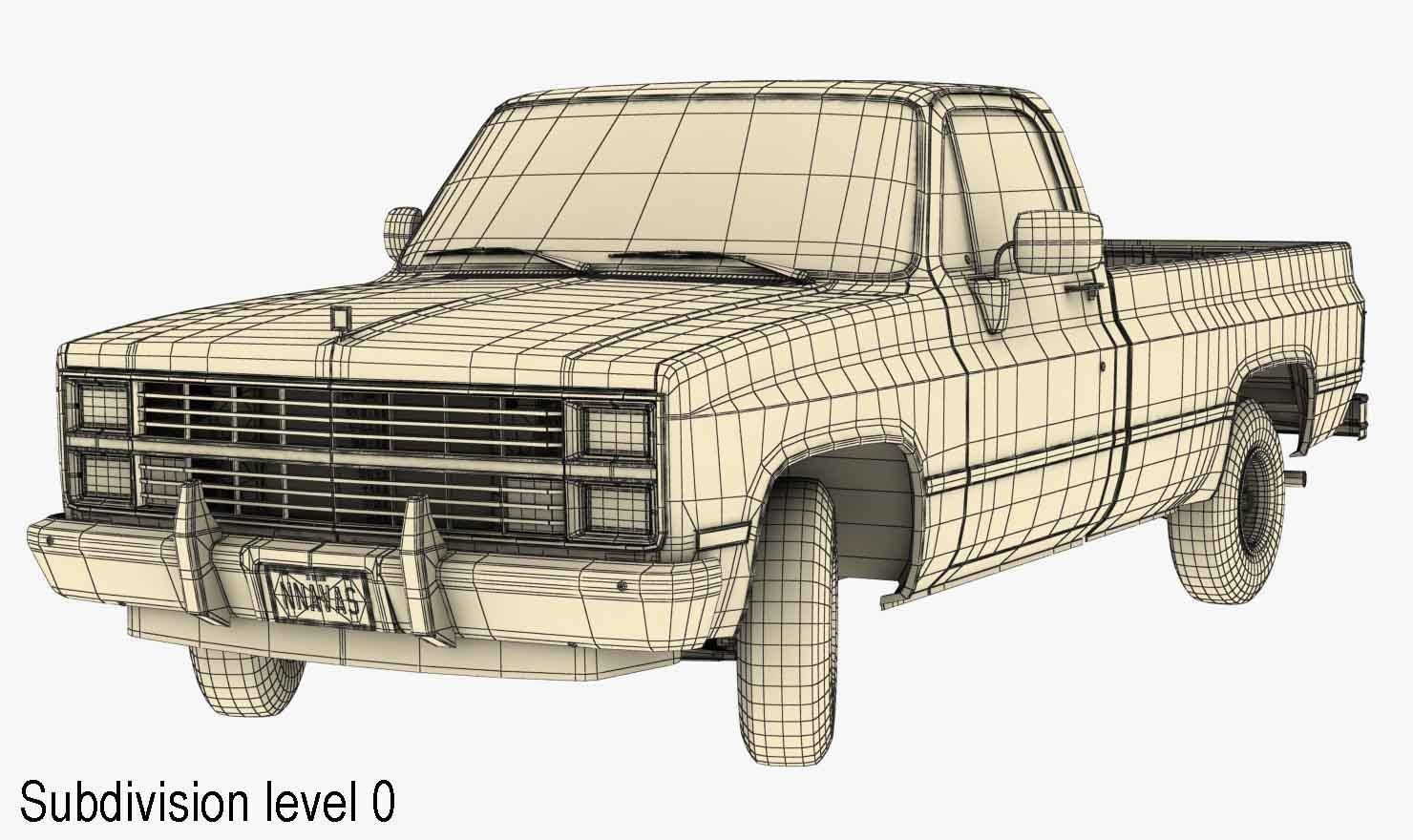 GENERIC PICKUP TRUCK 3 3D model_18