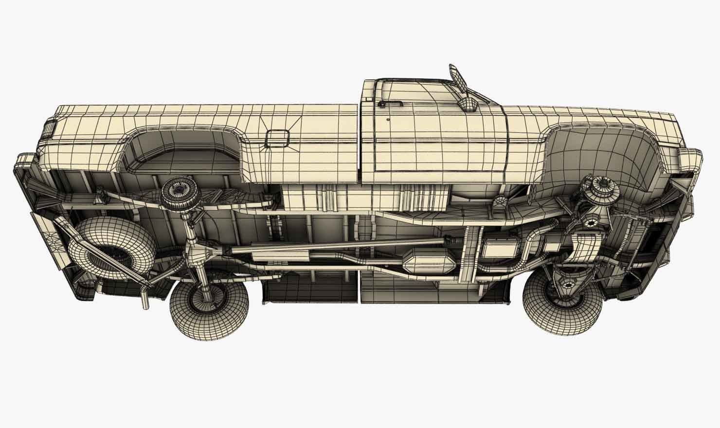 GENERIC PICKUP TRUCK 3 3D model_21