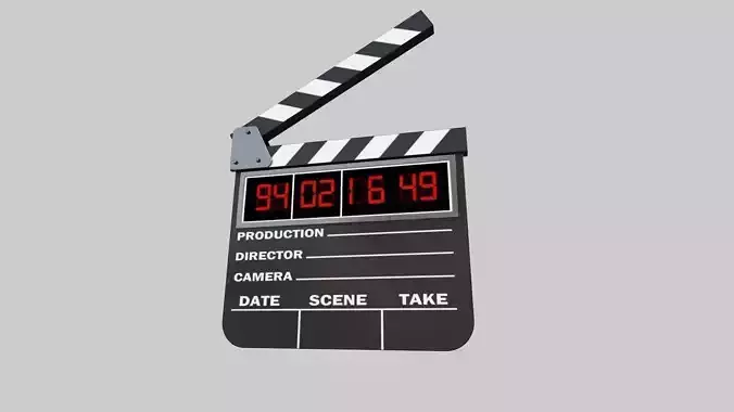 Clapperboard Low-poly movie clapper board Low-poly 3D model
