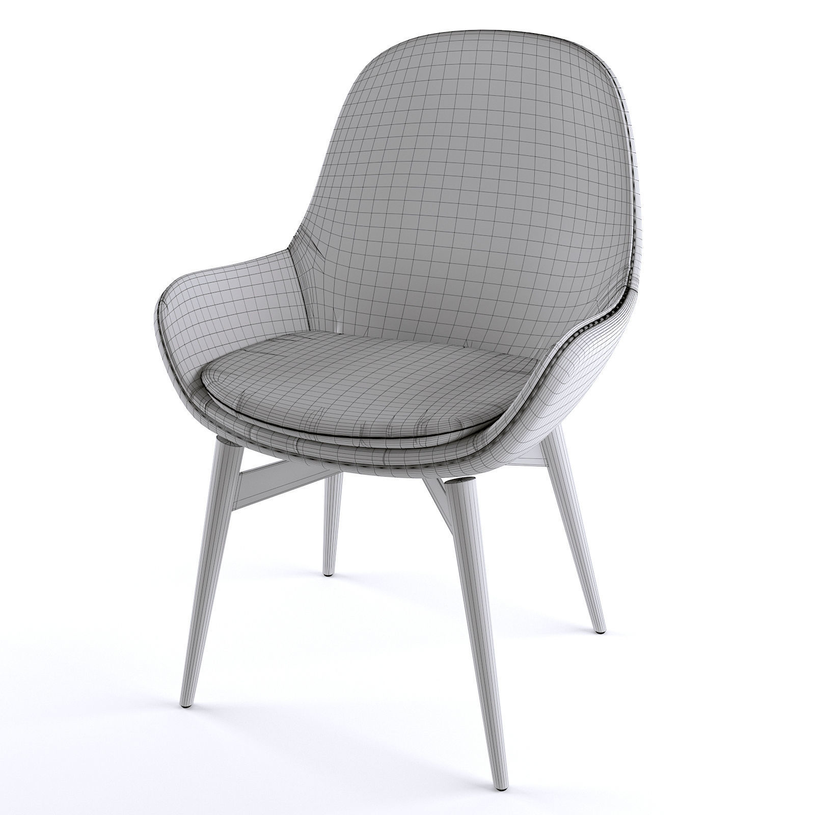 Chair Dining 3D model_2