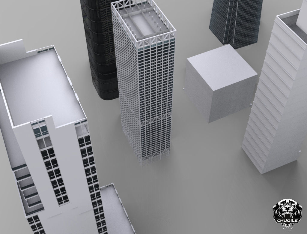 City Kitbash Collection Cityscape Low-poly 3D model_18